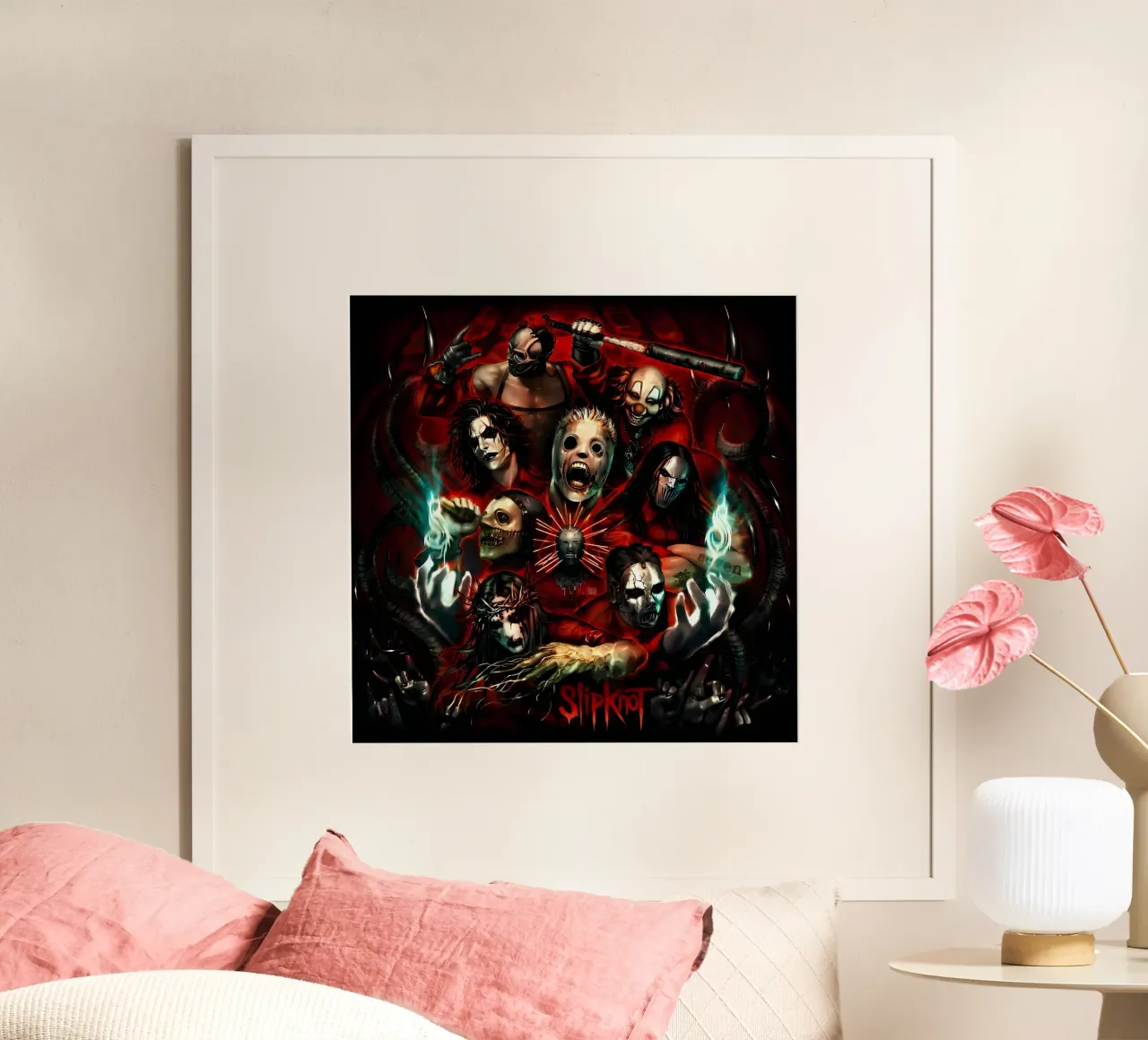 Clown Member Slipknot Poster carta hahnemühle da TEMONSEOL