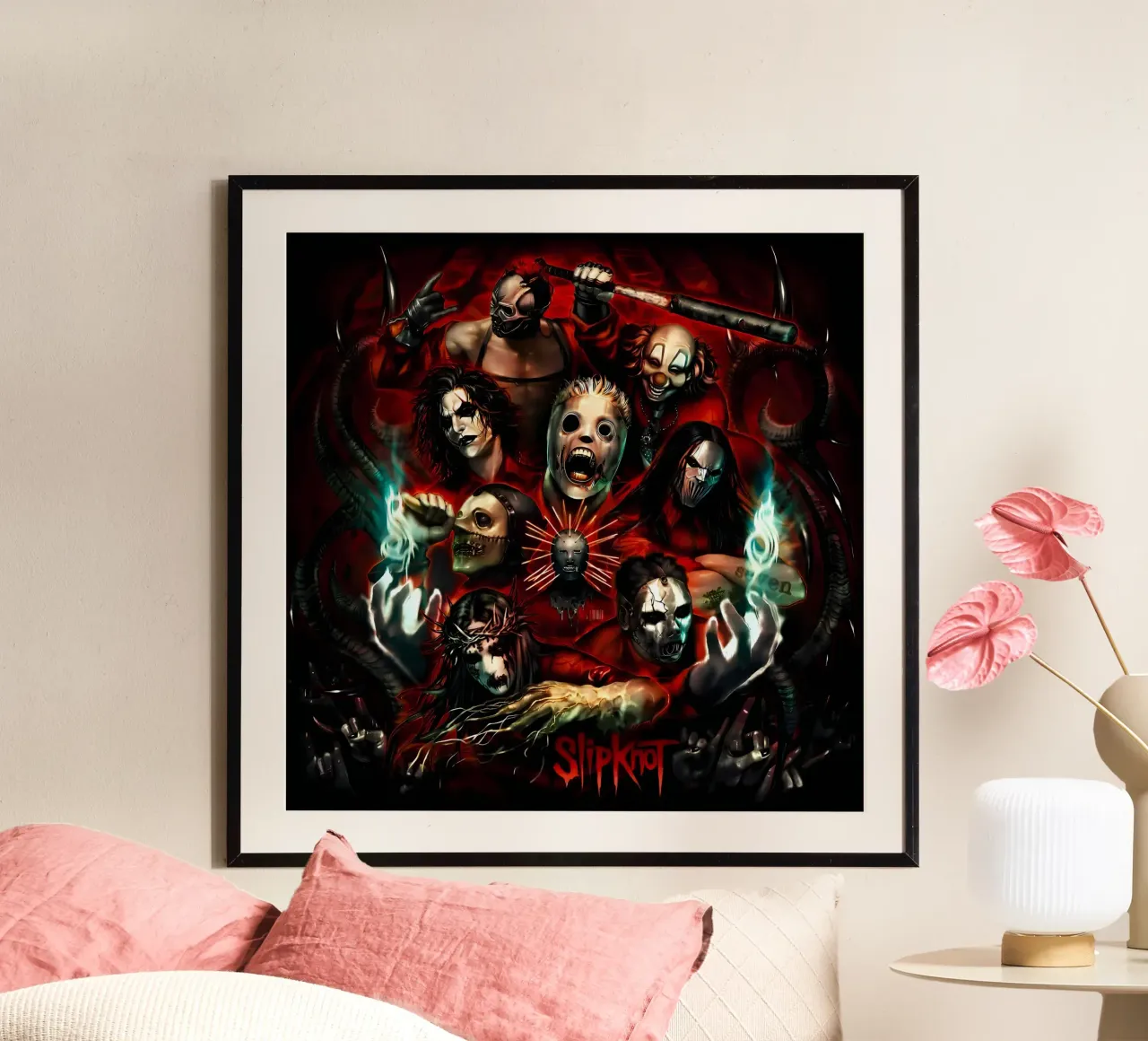 Clown Member Slipknot Poster carta hahnemühle da TEMONSEOL