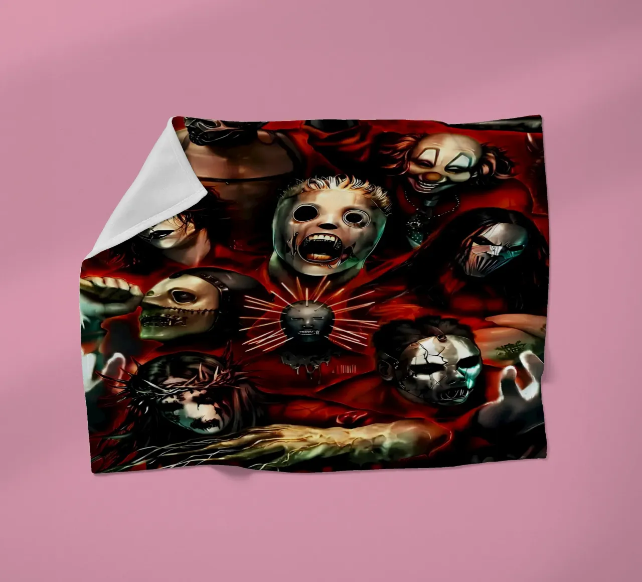 Clown Member Slipknot Poster coperta in pile da TEMONSEOL