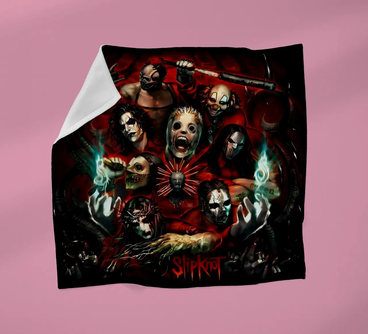 Clown Member Slipknot Poster coperta in pile da TEMONSEOL