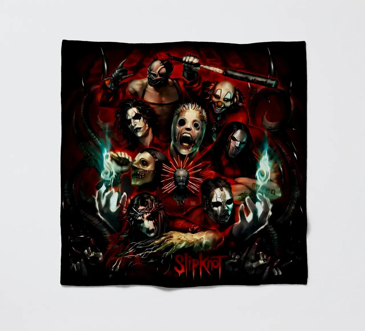Clown Member Slipknot Poster coperta in pile da TEMONSEOL