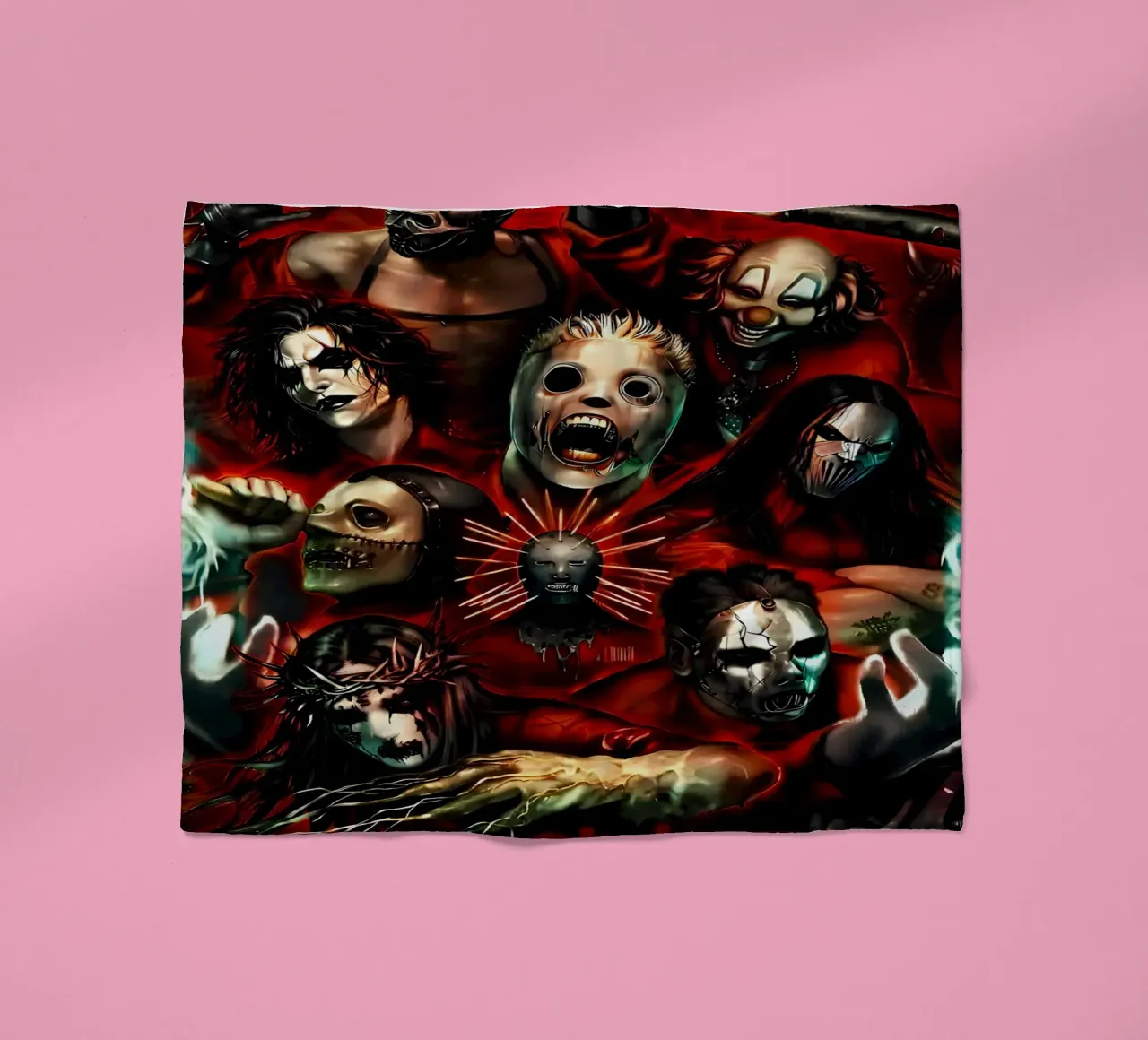 Clown Member Slipknot Poster coperta in pile da TEMONSEOL