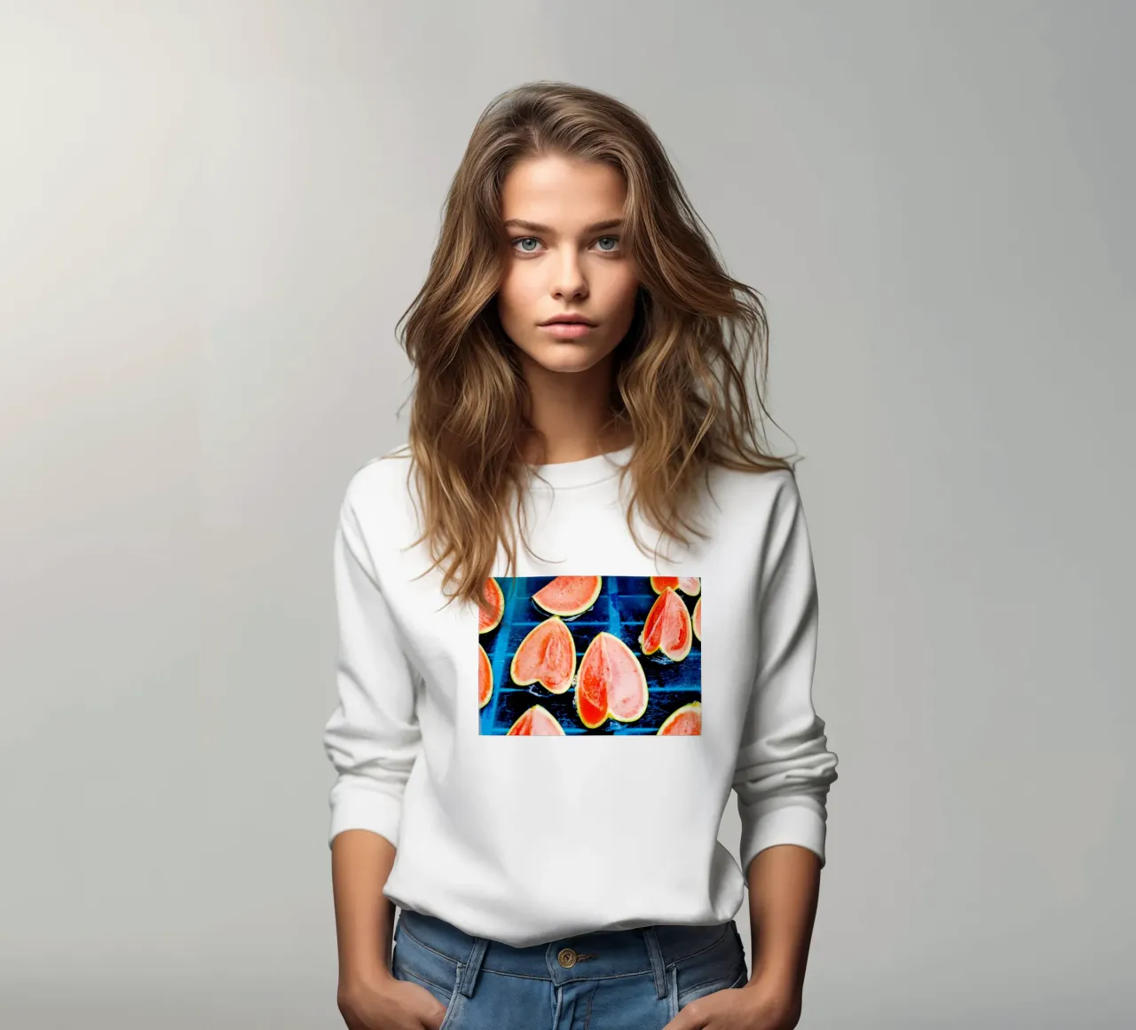 Wassermelonen in Languedoc-Roussillon (Frankreich) Sweatshirt von Simon Koy