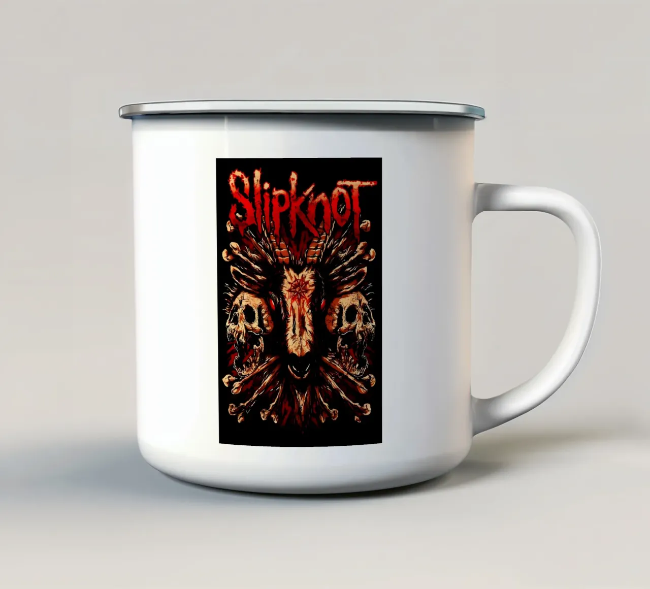 Skull And Goat Slipknot Poster tazza in smalto da TEMONSEOL