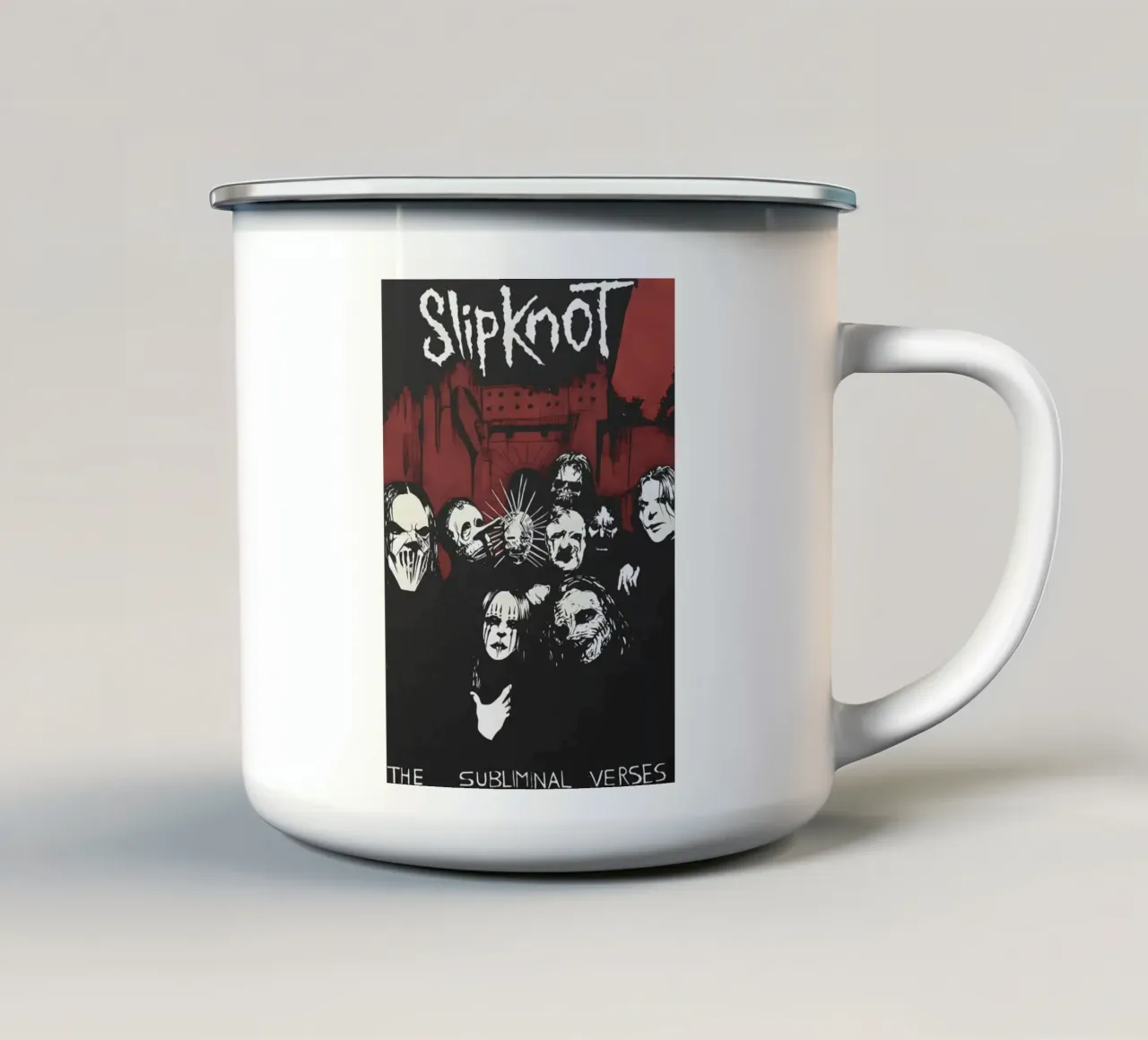 The Subliminal Verses Slipknot Stlye Poster tazza in smalto da TEMONSEOL