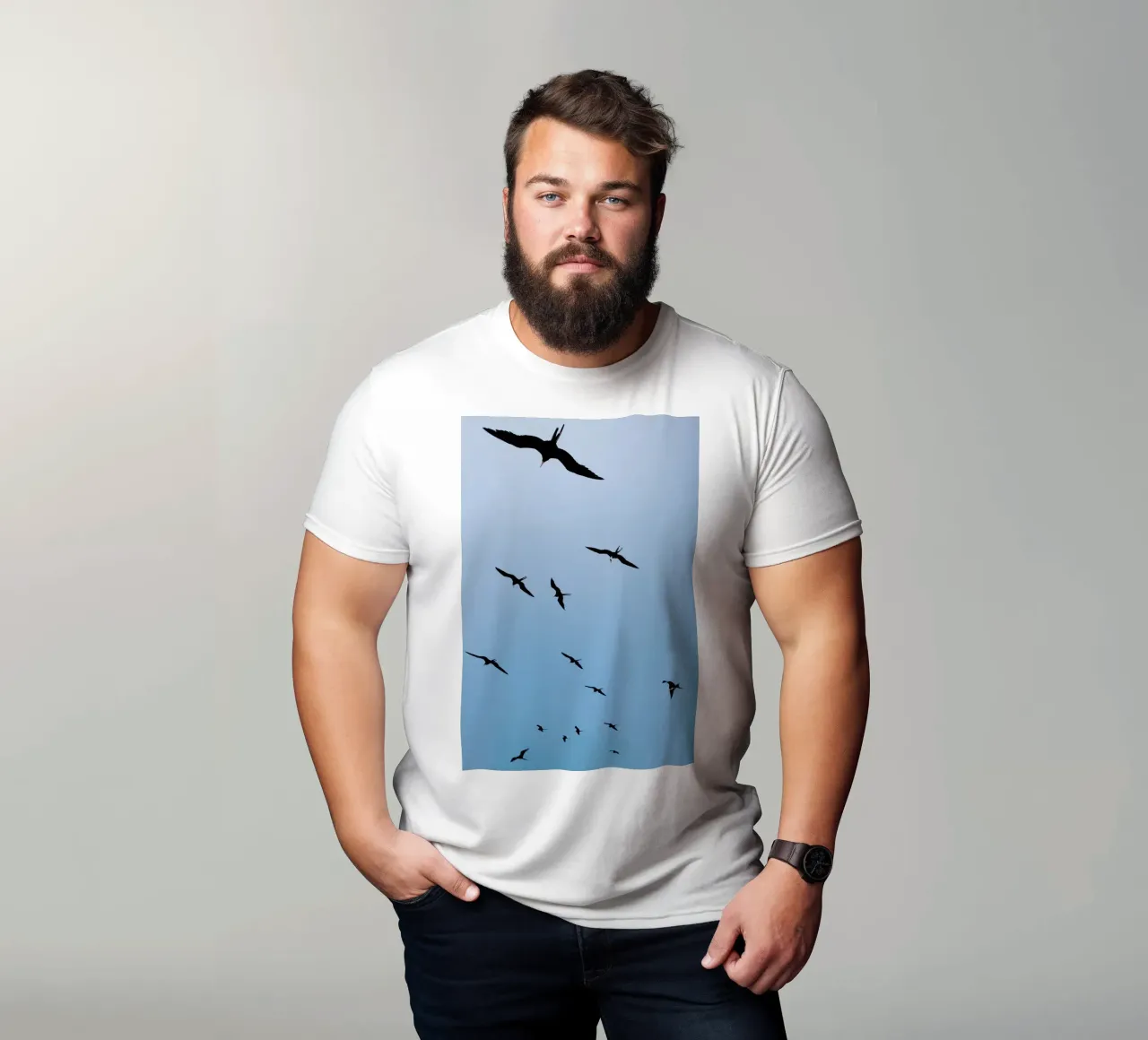 Zeemeeuwen in Peru (Al Nuro) t-shirt van Simon Koy