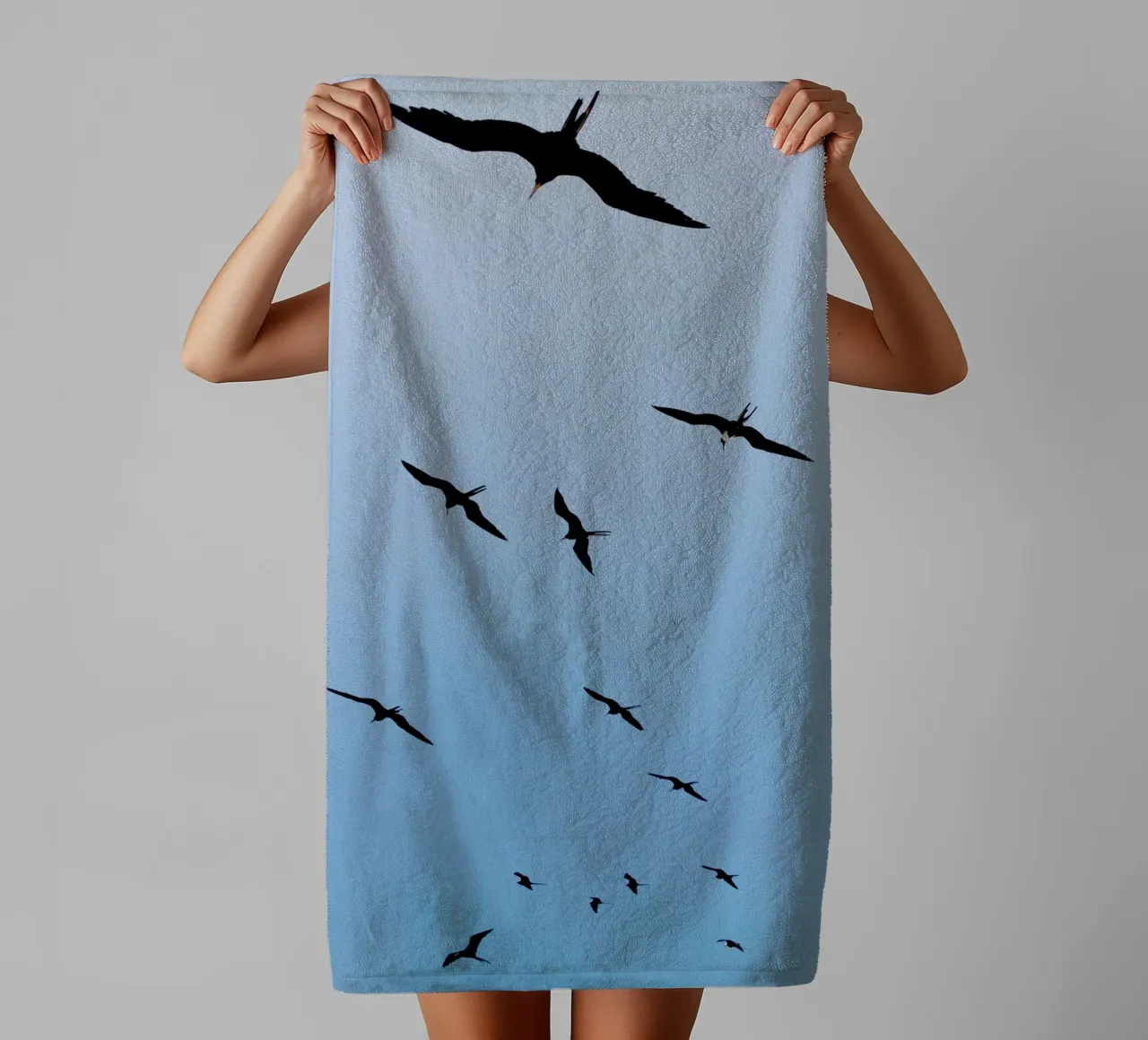 Zeemeeuwen in Peru (Al Nuro) badhanddoek van fotokunst