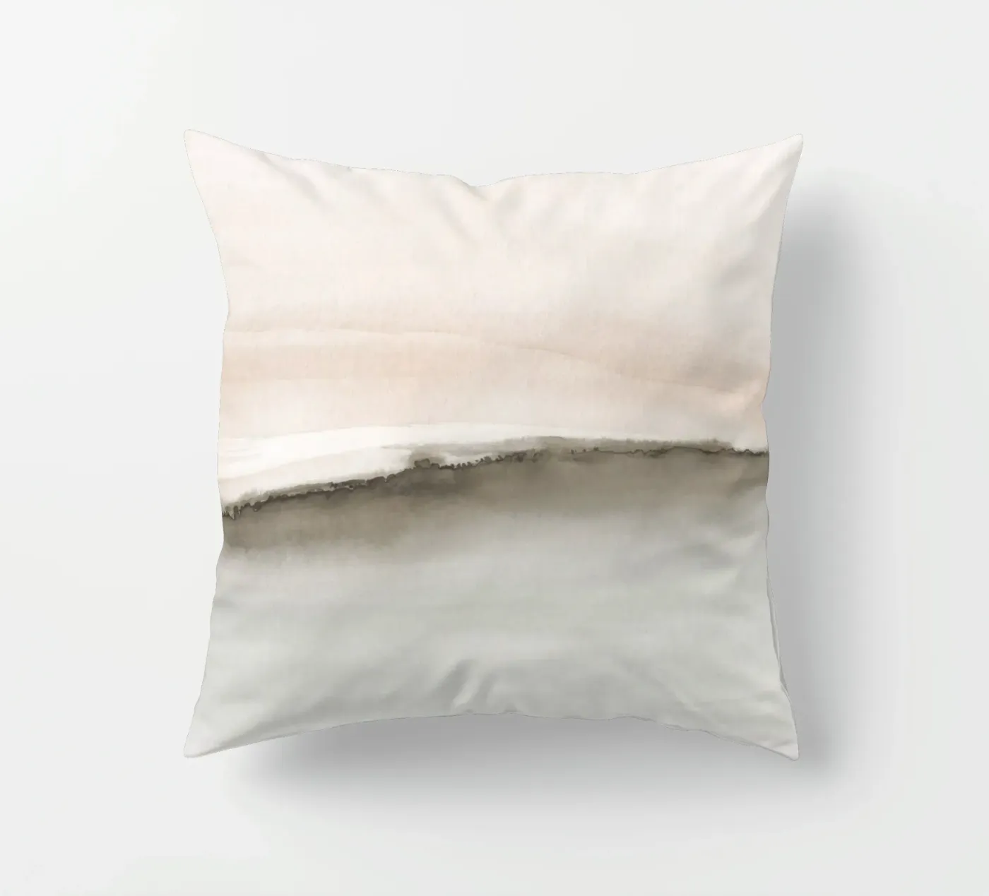Paesaggio minimalista nei toni tenui della terra cuscino da NouveauPrints