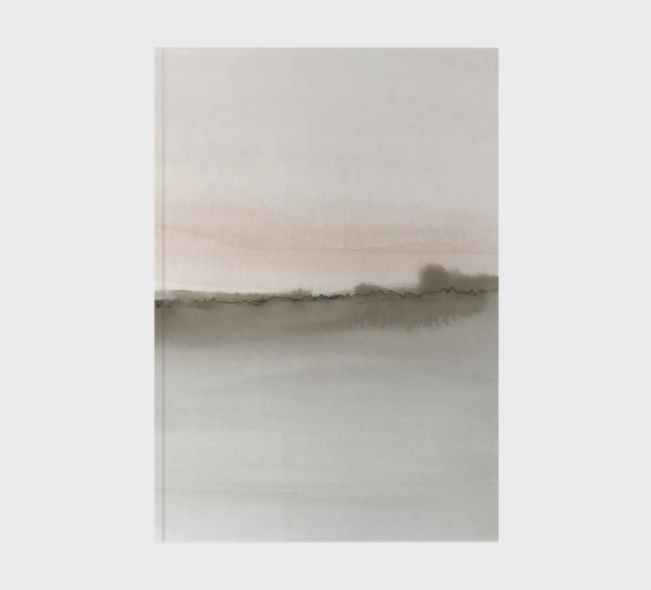 Minimalist landscape in soft earth tones notebook by NouveauPrints