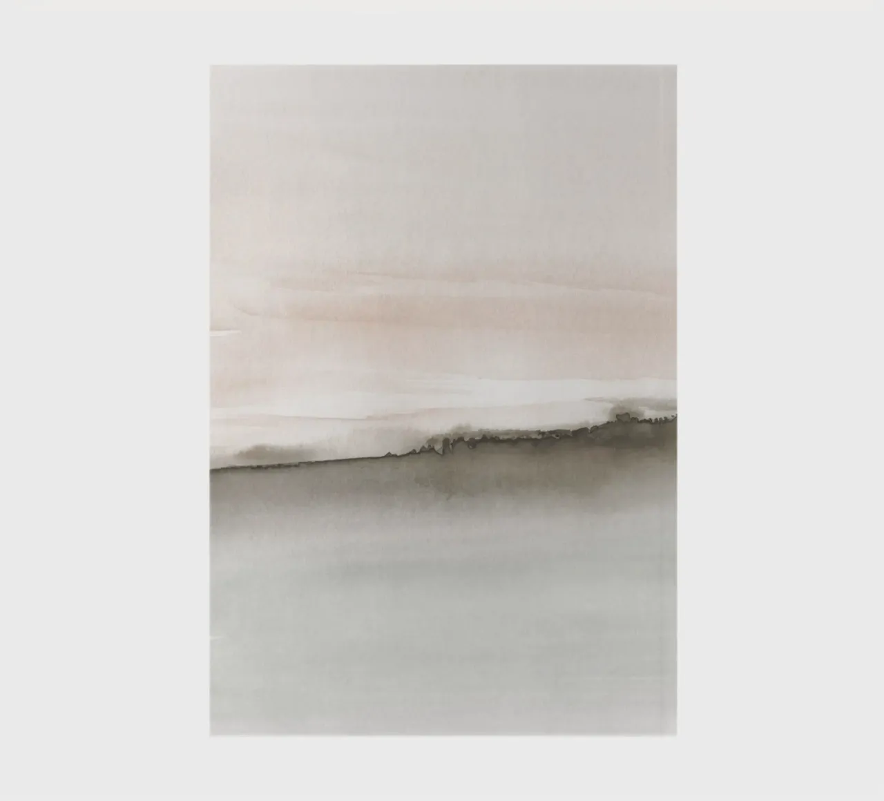 Minimalist landscape in soft earth tones notebook by NouveauPrints