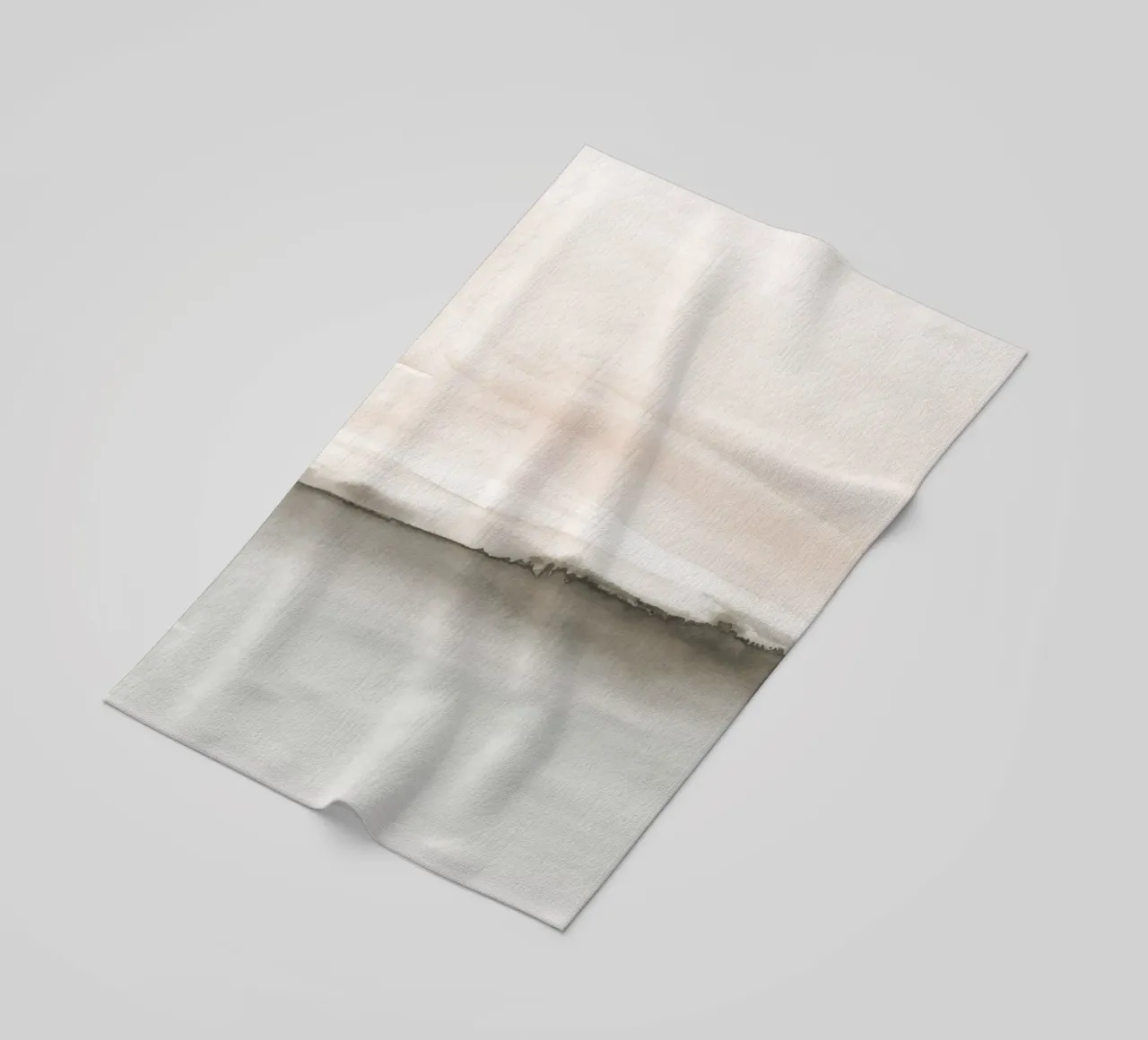 Minimalistisch landschap in zachte aardetinten strandhanddoek van NouveauPrints