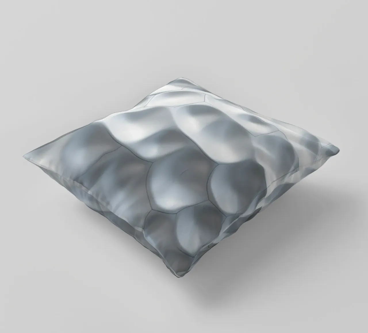 Ovali bianchi scintillanti: Una parete biomorfa astratta in 3D cuscino da Artistic-shop