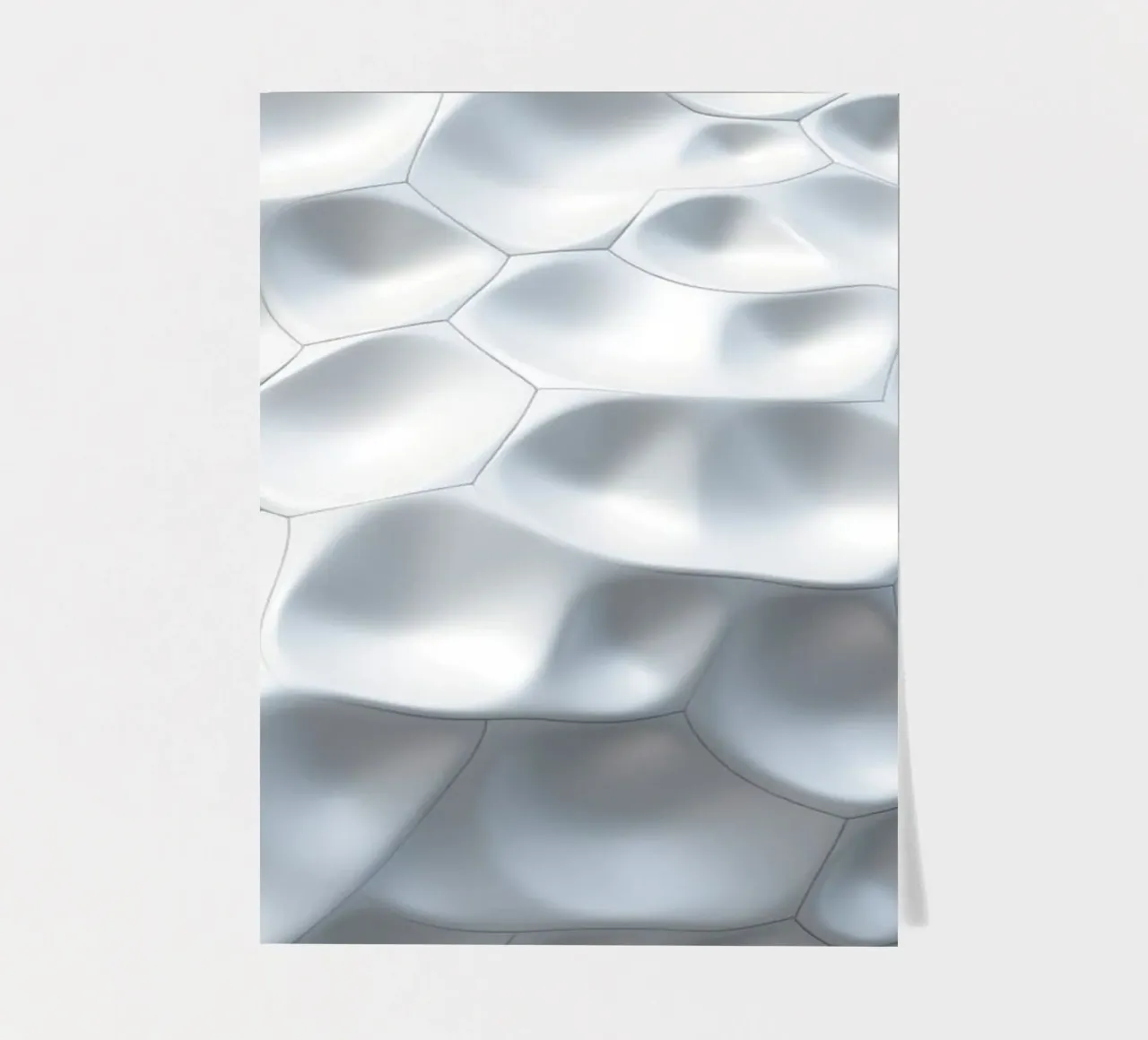 Schimmernde weiße Ovale: Eine abstrakte biomorphe 3D-Wand Stickerbogen von Artistic-shop