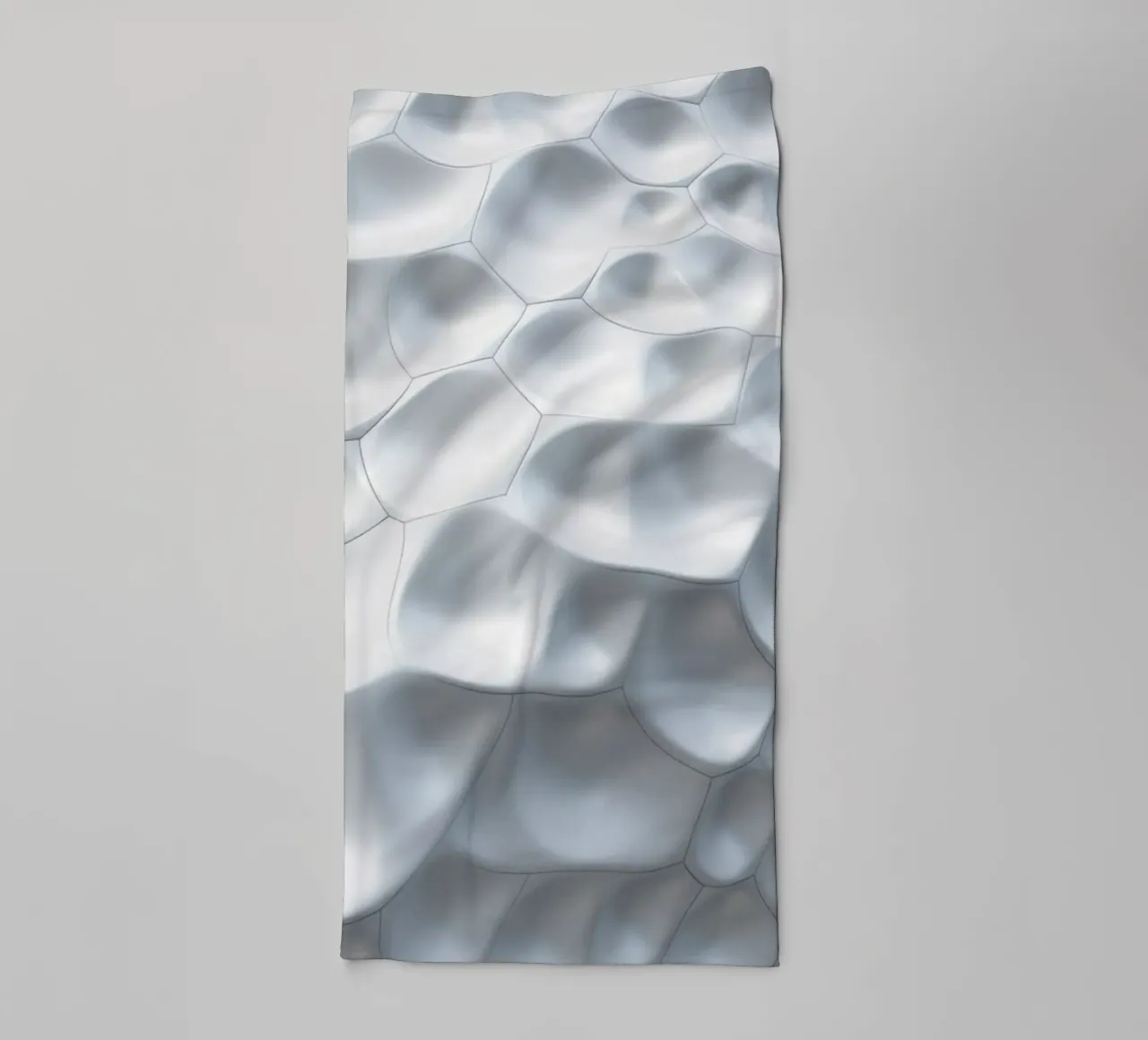 Ovali bianchi scintillanti: Una parete biomorfa astratta in 3D asciugamano da bagno da Artistic-shop