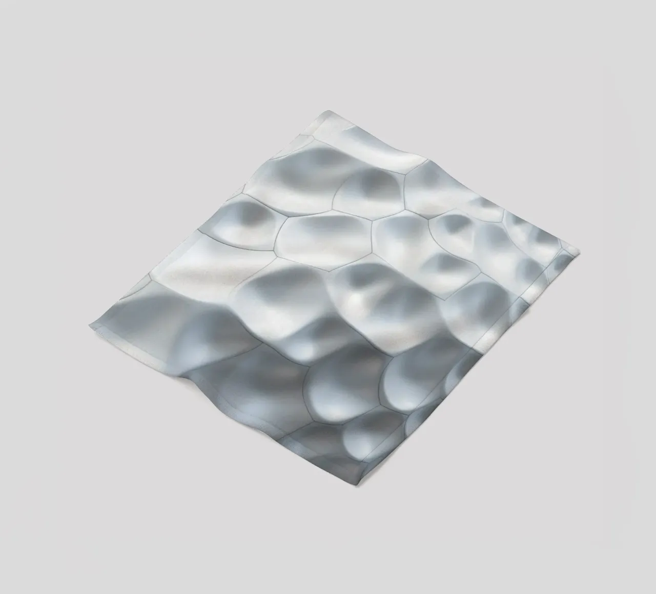 Schimmernde weiße Ovale: Eine abstrakte biomorphe 3D-Wand Fleecedecke von Artistic-shop
