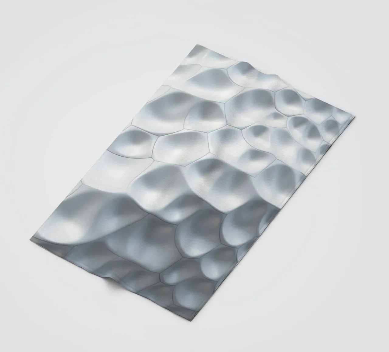 Schimmernde weiße Ovale: Eine abstrakte biomorphe 3D-Wand Fleecedecke von Artistic-shop