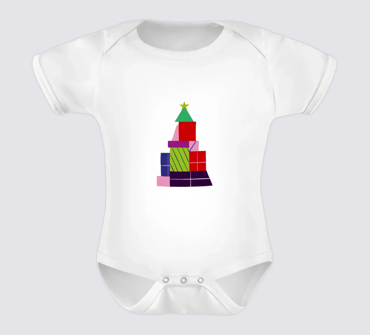 Geschenkebaum grafisch body neonato maniche corte da Sophie Augustin Illustration