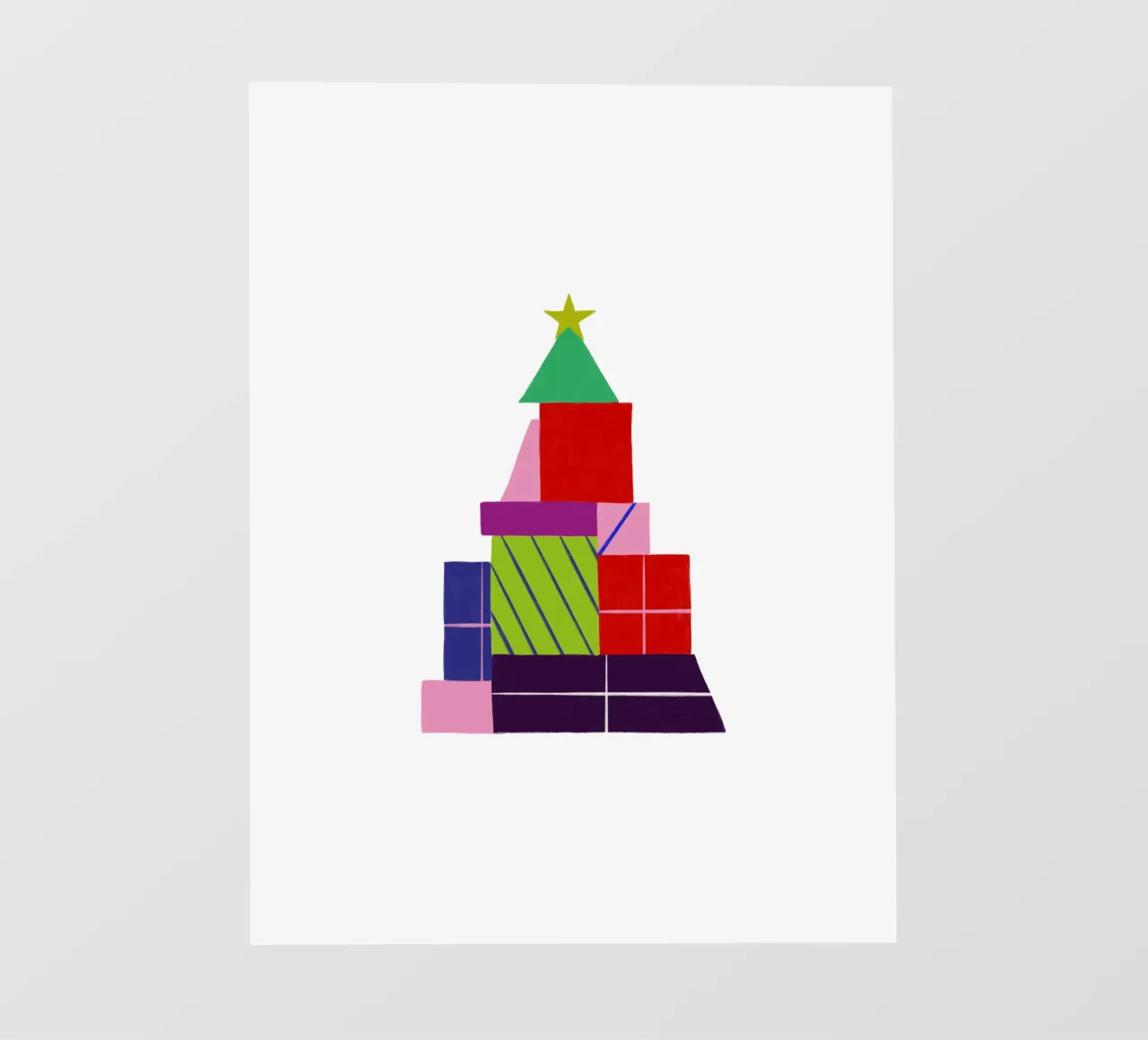 Geschenkebaum grafisch telo in pvc da Sophie Augustin Illustration