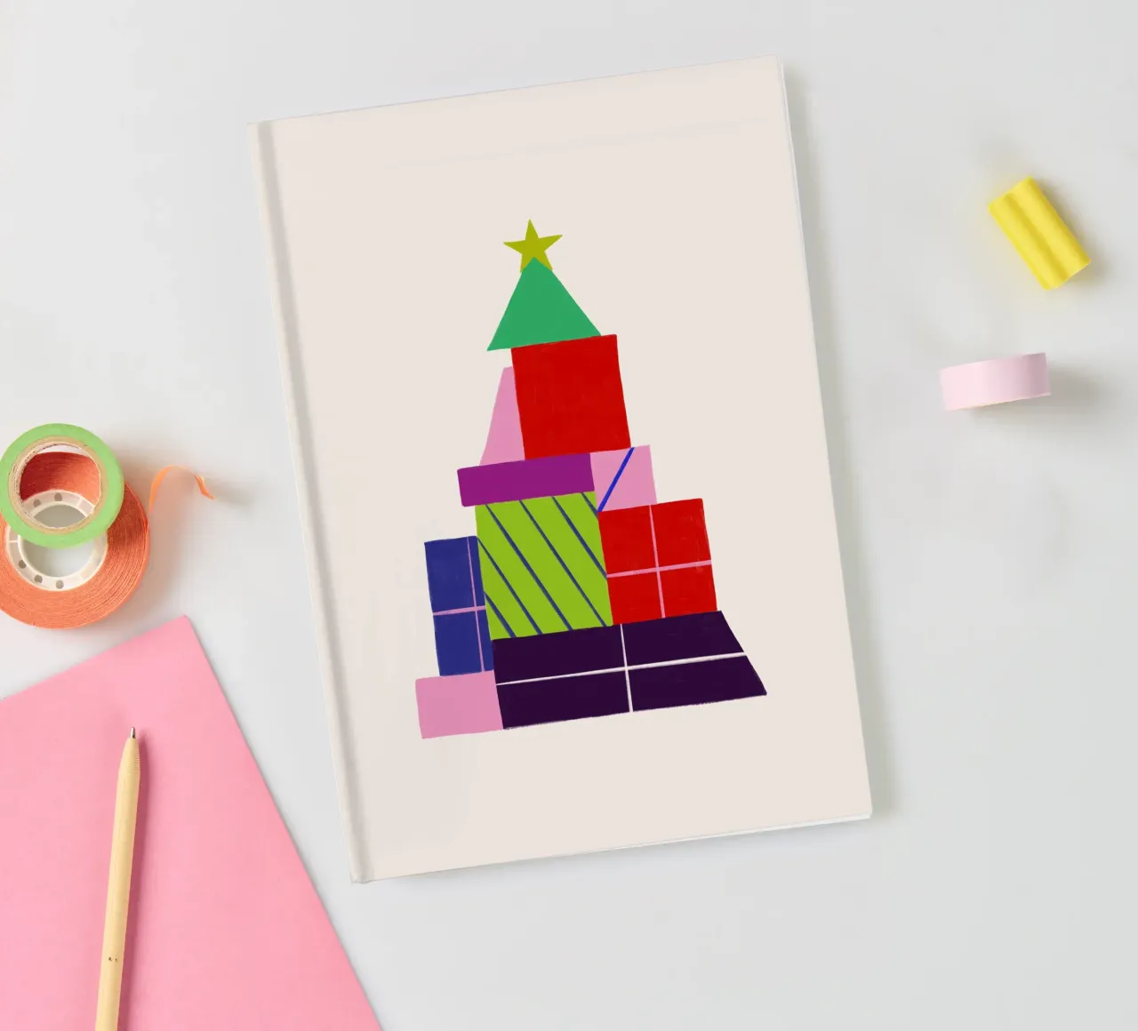 Geschenkebaum grafisch notebook by Sophie Augustin Illustration