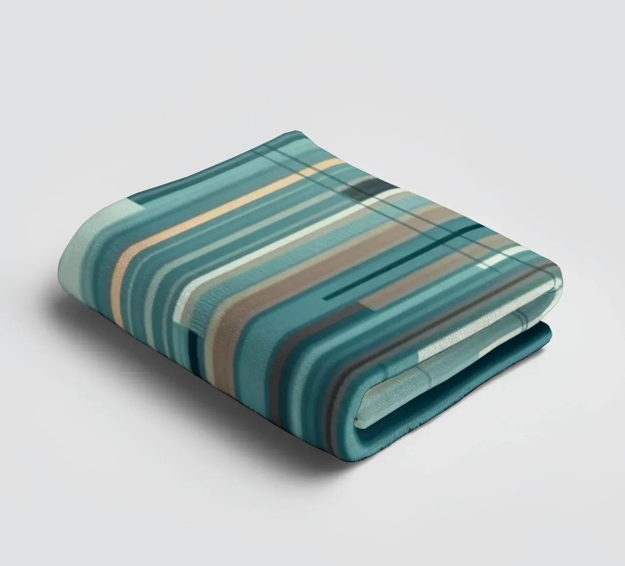 Abstracte blauwe en bruine verticale lijnen Digital Art Print badhanddoek van Artistic-shop