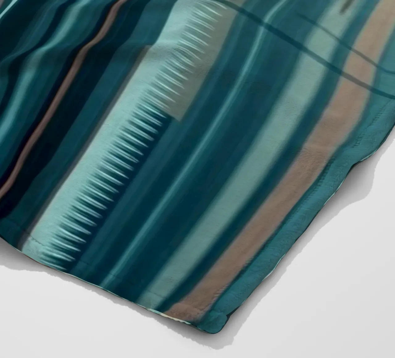 Abstract Blue and Brown Vertical Lines Digital Art Print fleece blanket by Artistic-shop