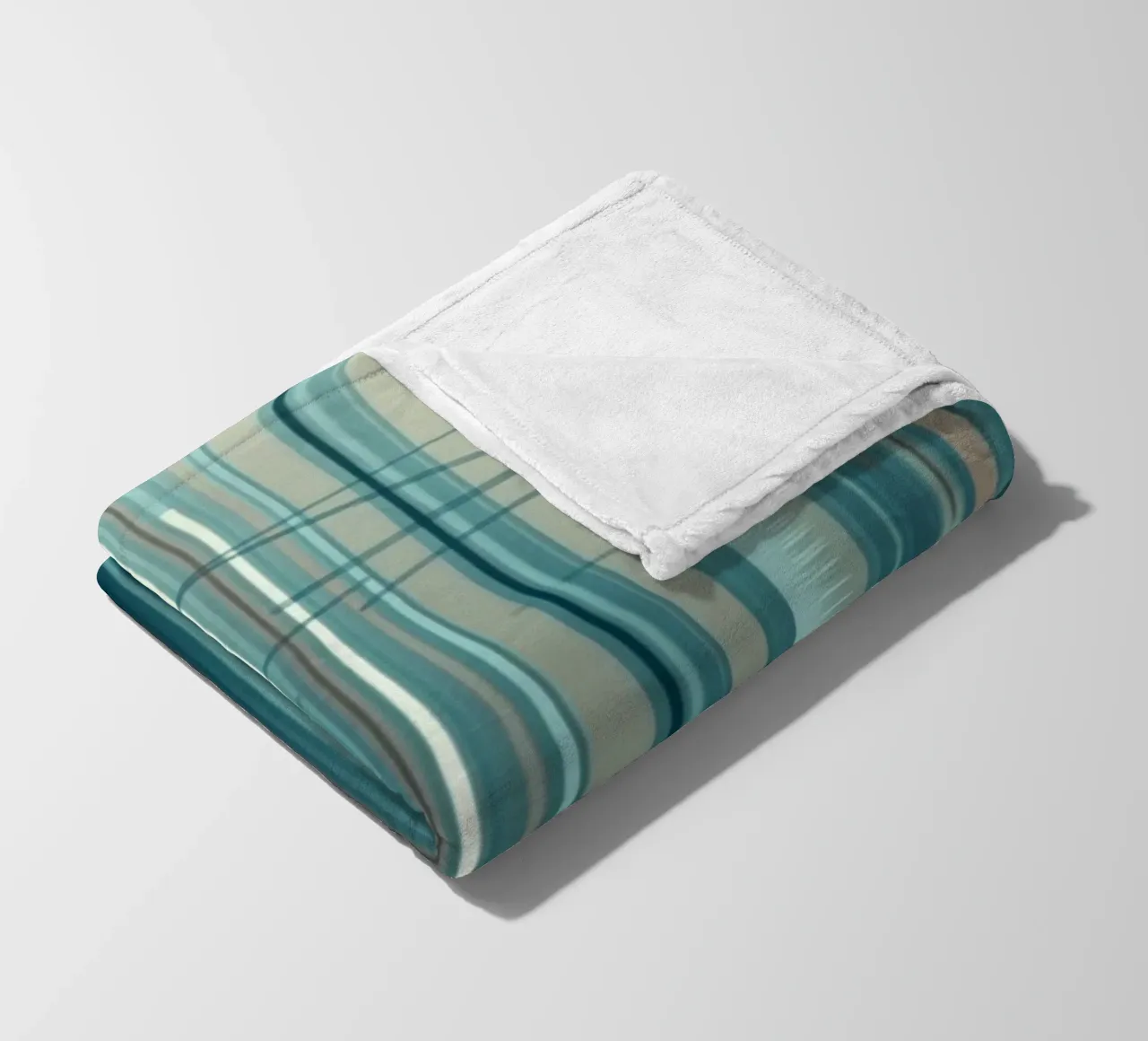Abstract Blue and Brown Vertical Lines Digital Art Print fleece blanket by Artistic-shop