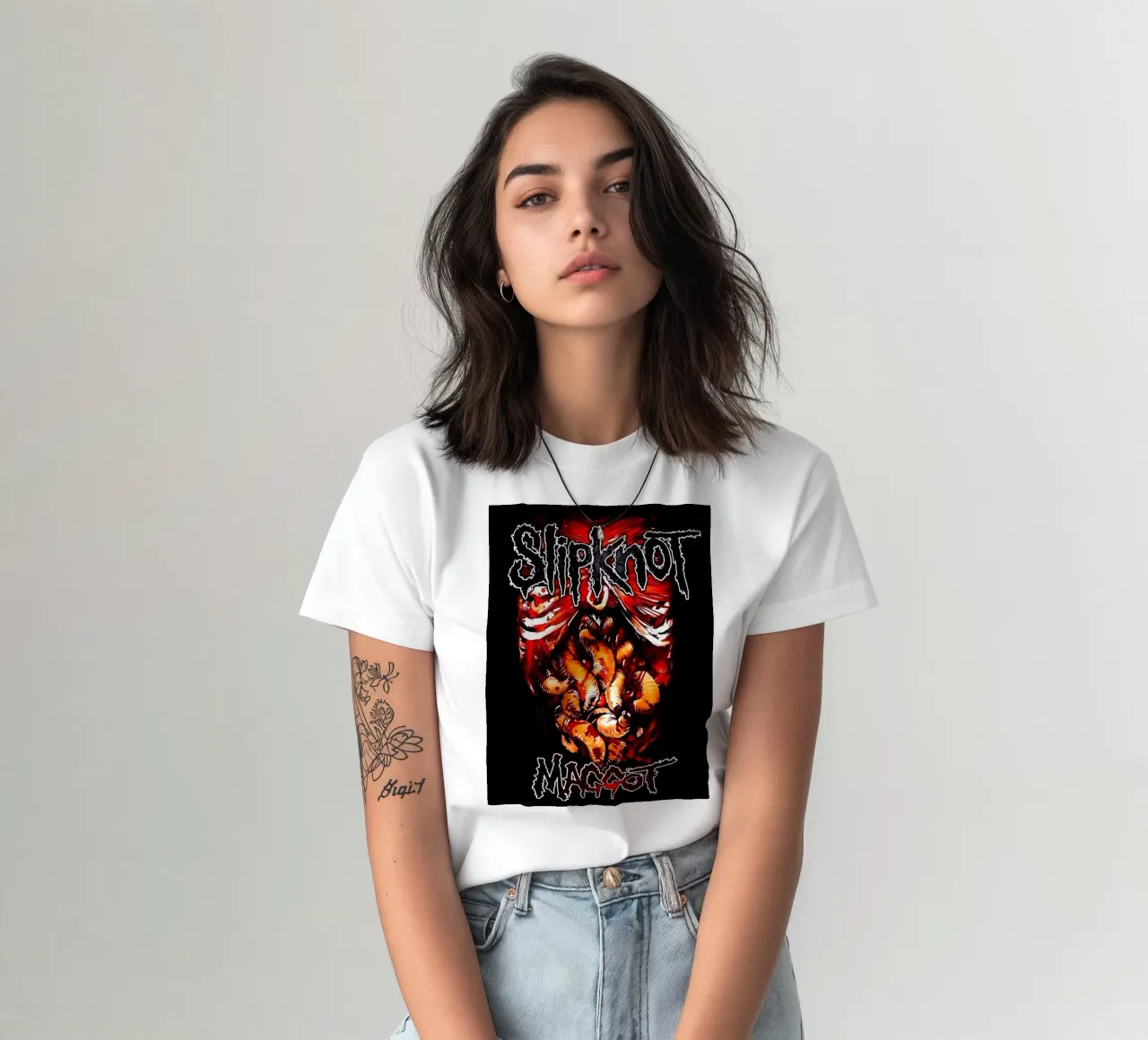 Maggot Version Slipknot Poster t-shirt da TEMONSEOL