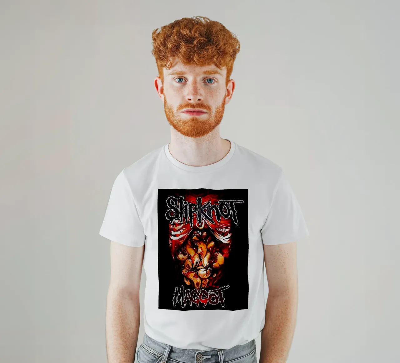 Maggot Version Slipknot Poster t-shirt da TEMONSEOL
