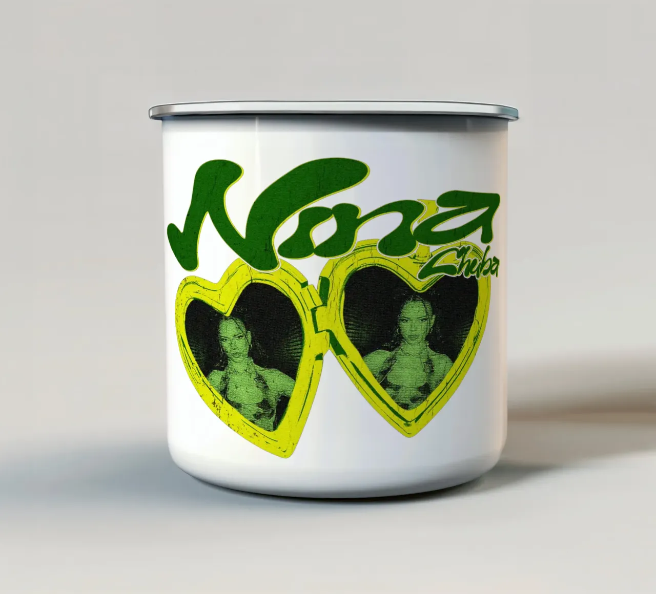 Nina Chuba - Cantante pop rap tazza in smalto da igoshartwrks
