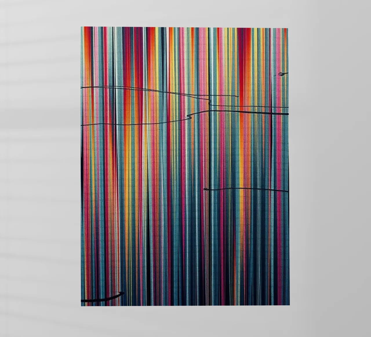 Spettro vibrante: Un'arte moderna astratta a linee verticali pellicola backlit da Artistic-shop