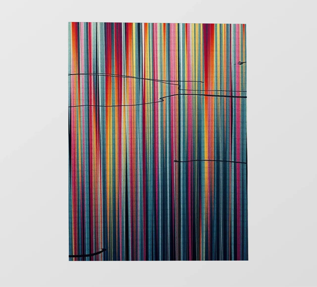 Spettro vibrante: Un'arte moderna astratta a linee verticali pellicola backlit da Artistic-shop