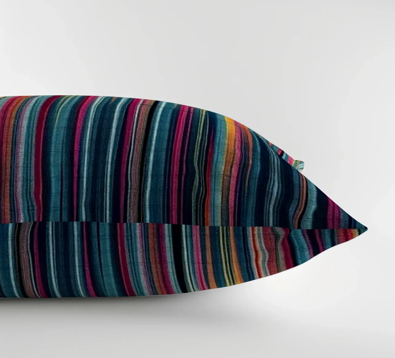 Spettro vibrante: Un'arte moderna astratta a linee verticali cuscino da Artistic-shop