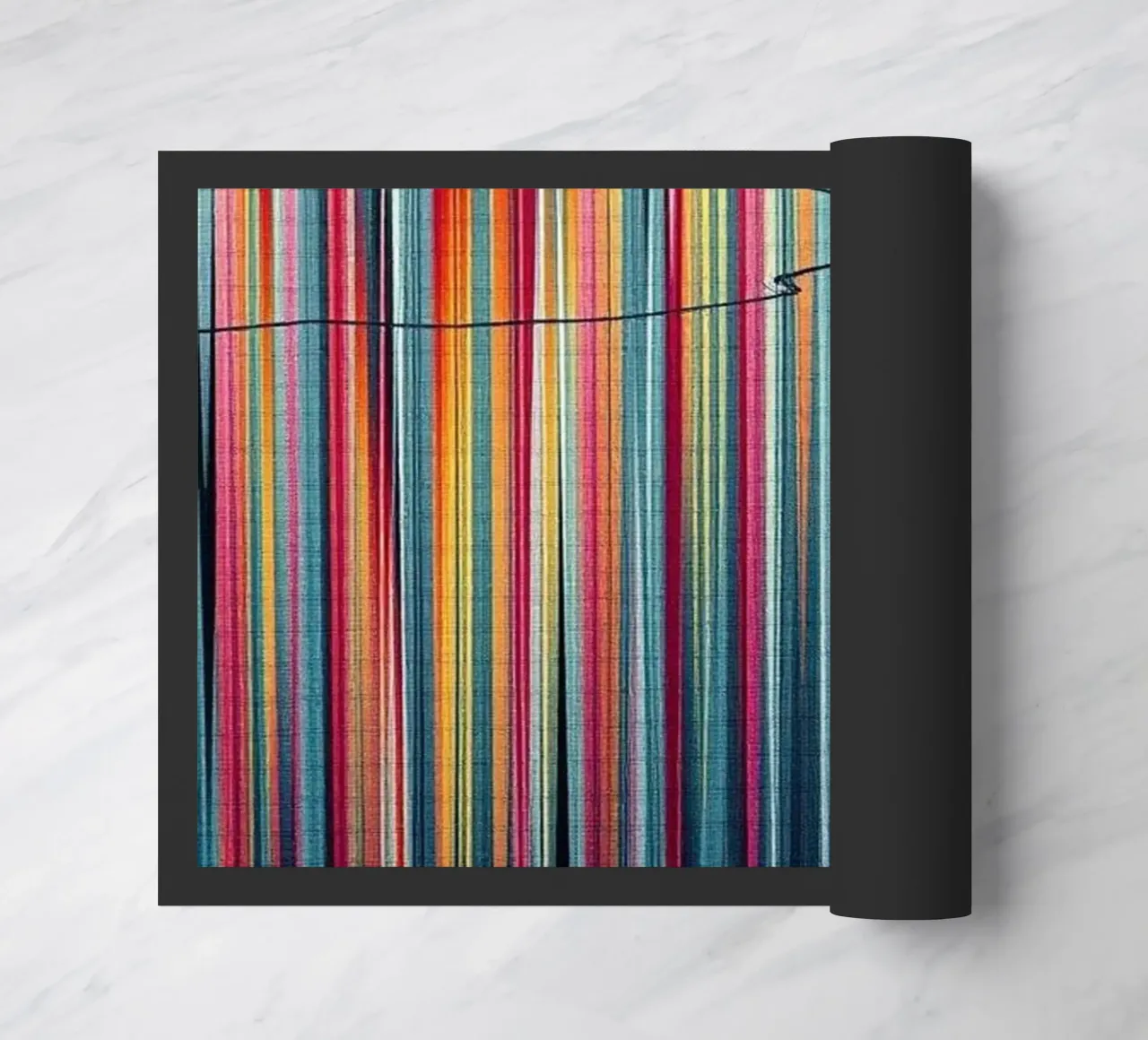 Spettro vibrante: Un'arte moderna astratta a linee verticali zerbino da Artistic-shop