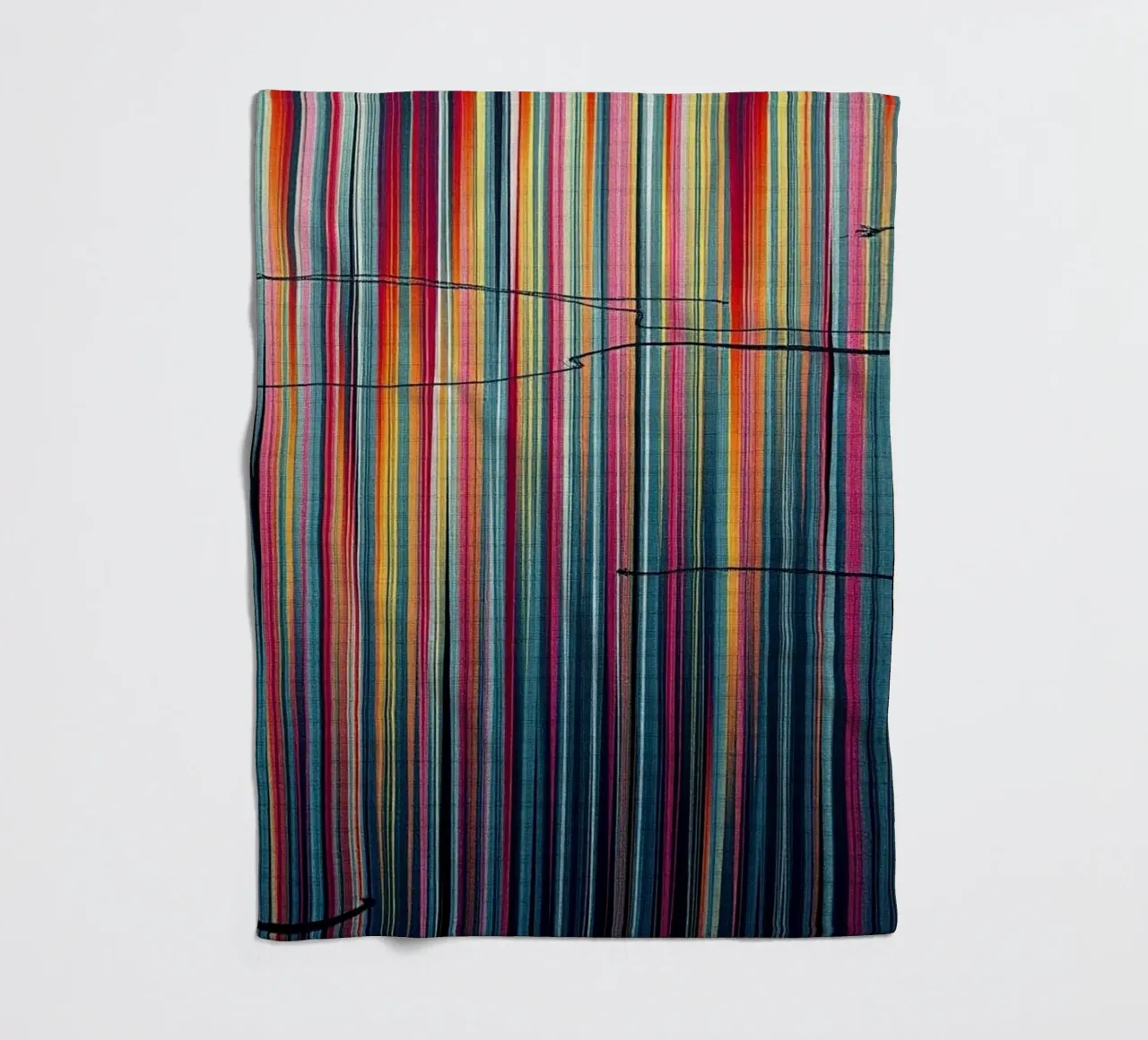 Vibrant Spectrum: A Modern Abstract Vertical Line Art fleece blanket by Artistic-shop
