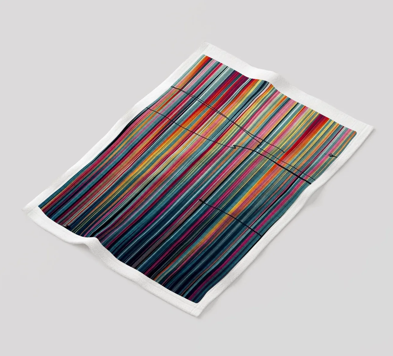 Vibrant Spectrum: A Modern Abstract Vertical Line Art fleece blanket by Artistic-shop