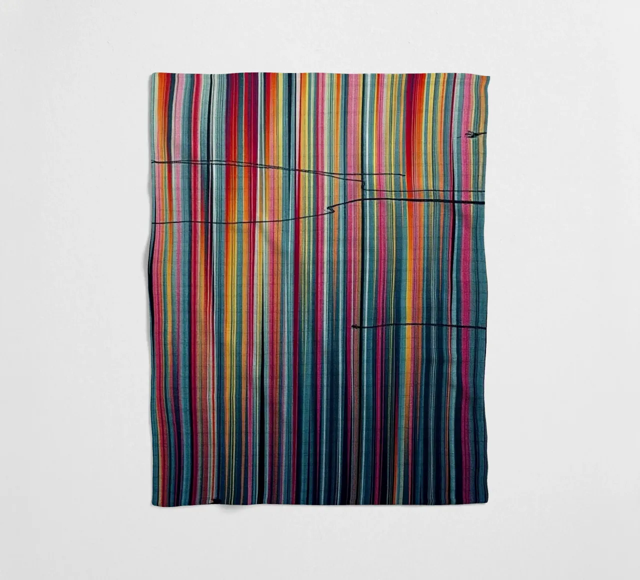 Vibrant Spectrum: A Modern Abstract Vertical Line Art fleece blanket by Artistic-shop