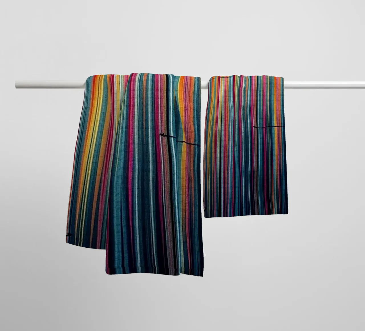 Vibrant Spectrum: A Modern Abstract Vertical Line Art towel by Artistic-shop