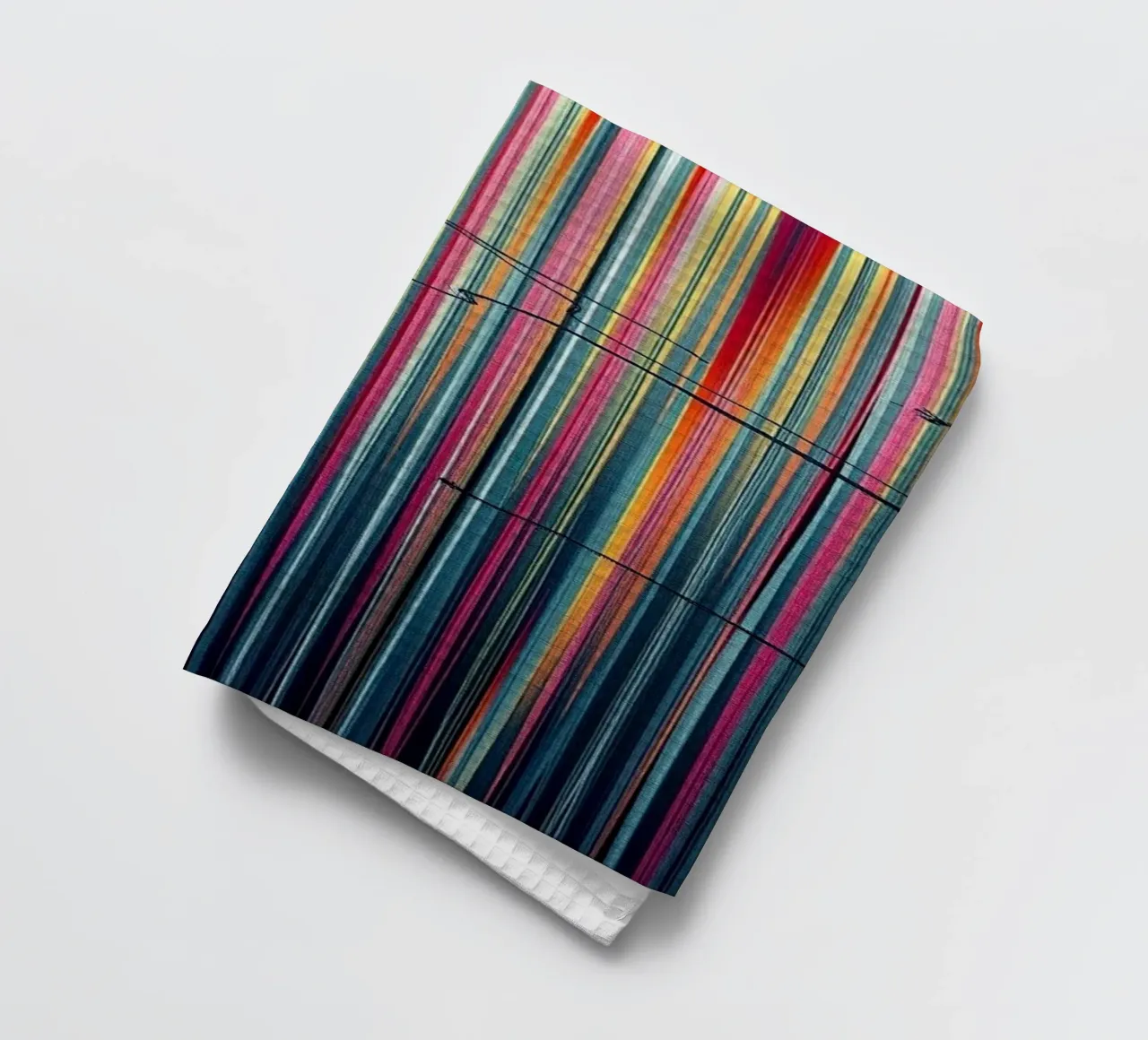 Spettro vibrante: Un'arte moderna astratta a linee verticali canovaccio da cucina da Artistic-shop