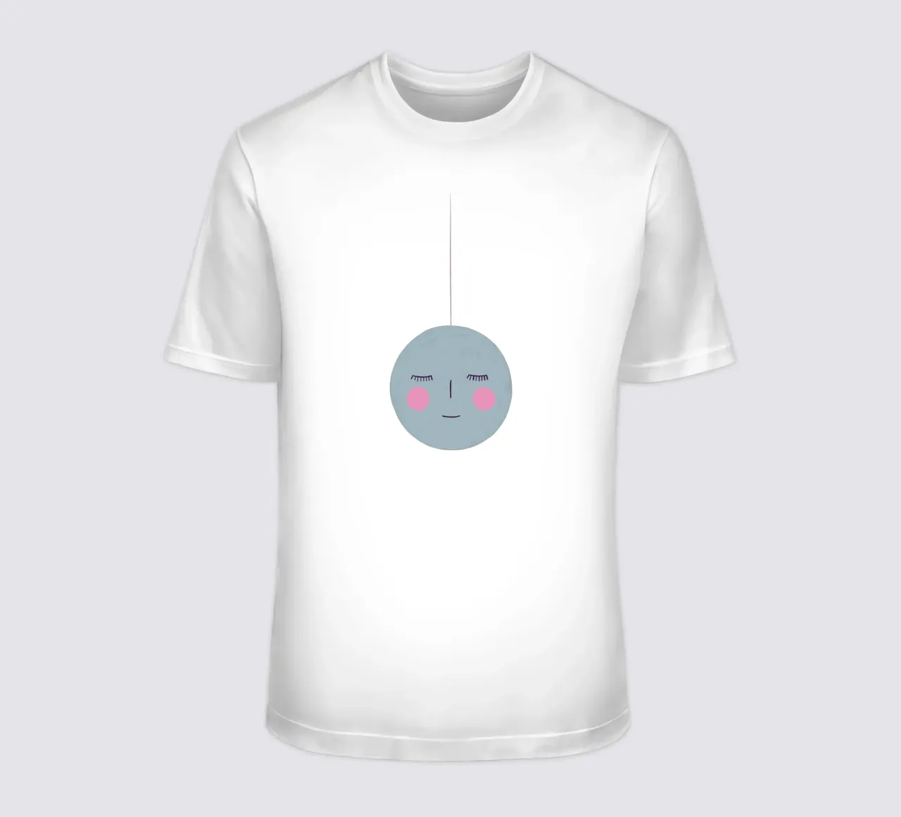Guaina per albero di Natale con viso blu t-shirt da Sophie Augustin Illustration