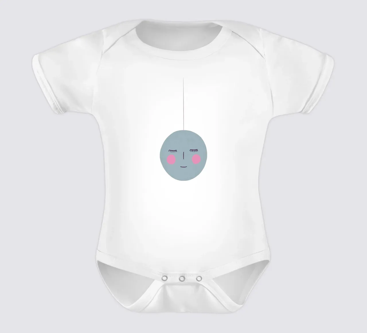 Guaina per albero di Natale con viso blu body neonato maniche corte da Sophie Augustin Illustration