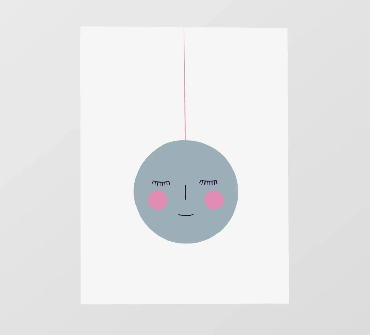 Guaina per albero di Natale con viso blu telo in pvc da Sophie Augustin Illustration