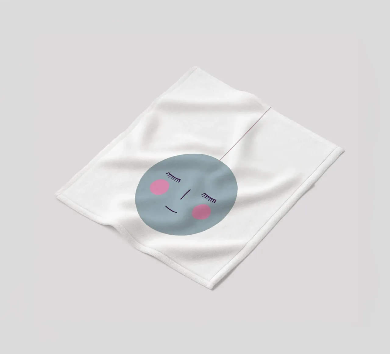 Guaina per albero di Natale con viso blu coperta in pile da Sophie Augustin Illustration