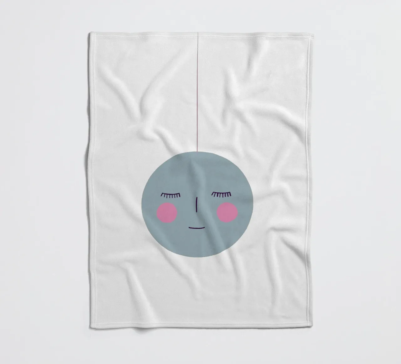 Guaina per albero di Natale con viso blu coperta in pile da Sophie Augustin Illustration