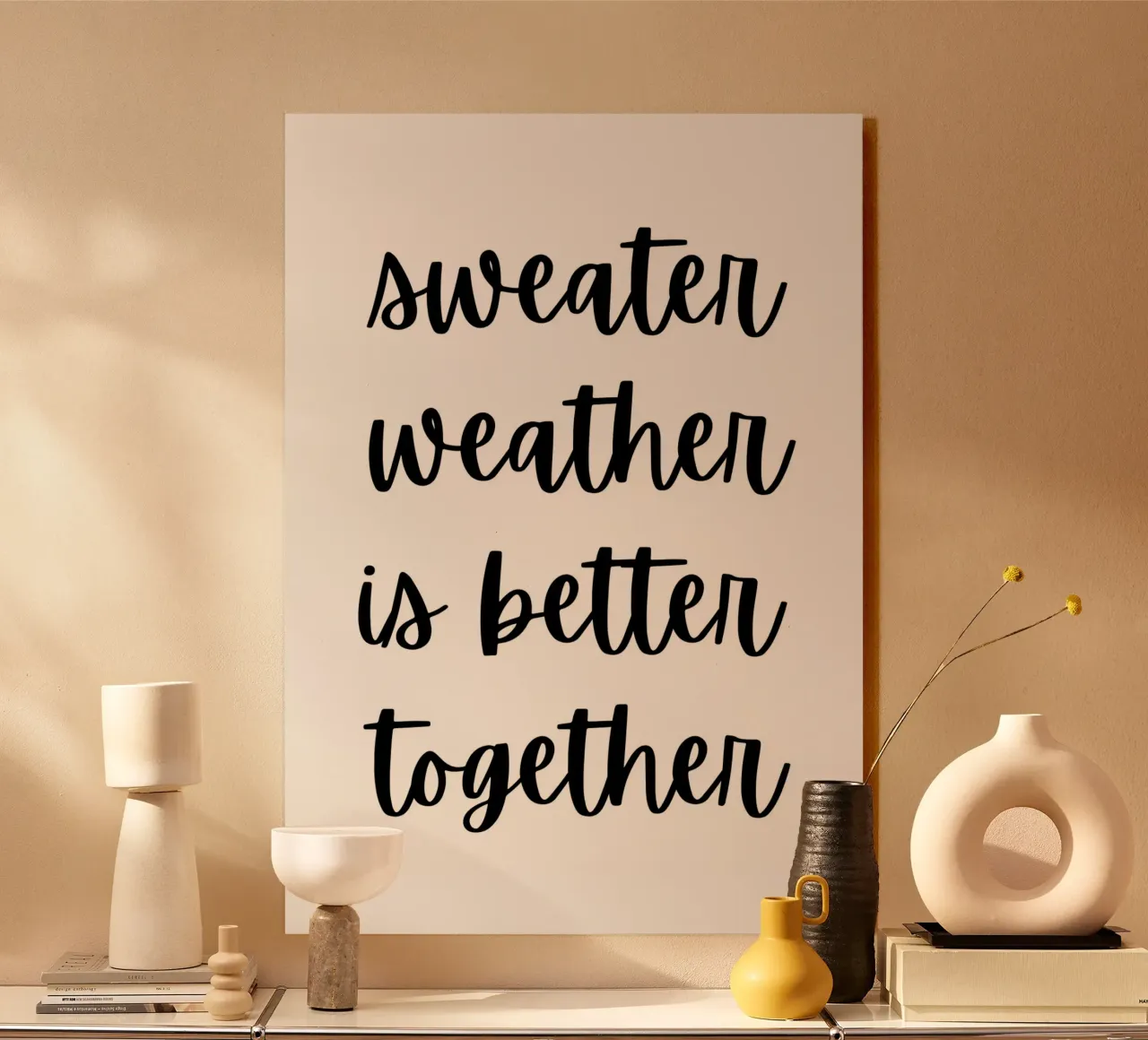 Sweater weather is better together alluminio dibond da PinkCandyWalls