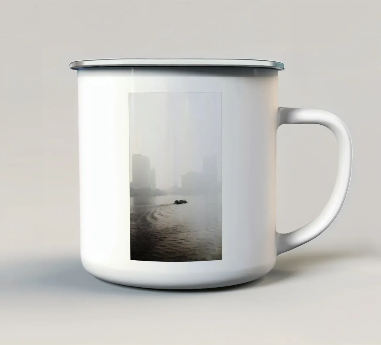 Battello sul Nilo al Cairo (Egitto) tazza in smalto da Simon Koy
