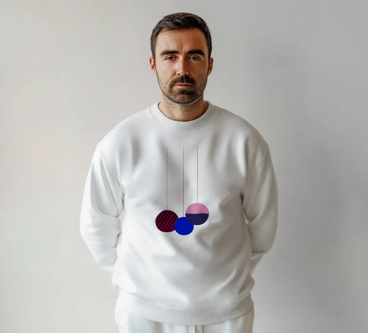 Weihnachtsbaumkugeln Color Block felpa da Sophie Augustin Illustration