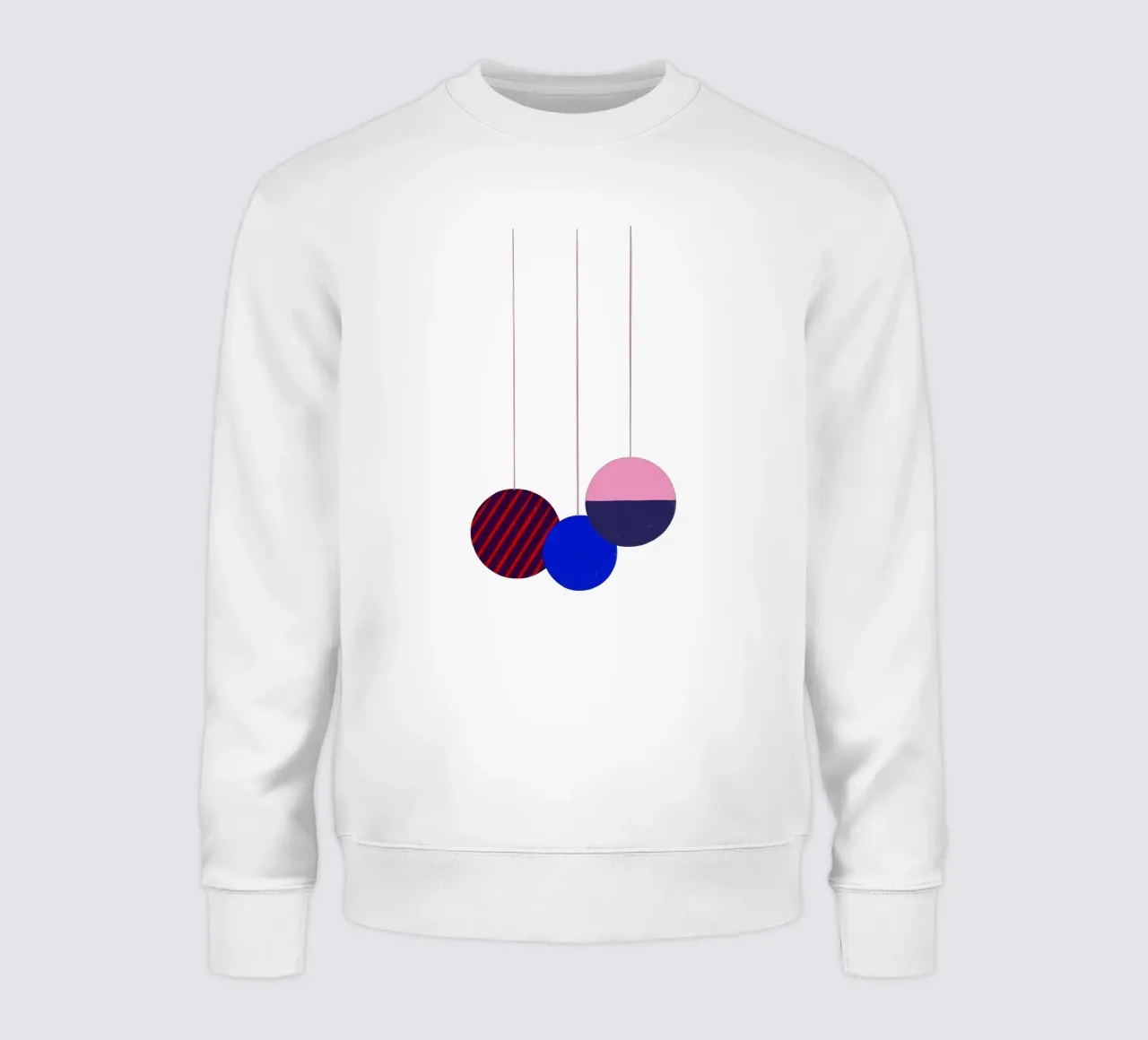 Weihnachtsbaumkugeln Color Block felpa da Sophie Augustin Illustration