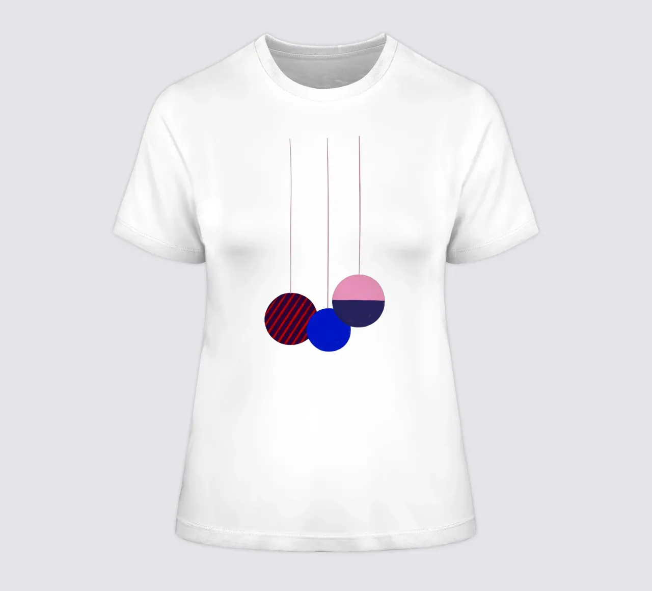 Weihnachtsbaumkugeln Color Block t-shirt da donna da Sophie Augustin Illustration