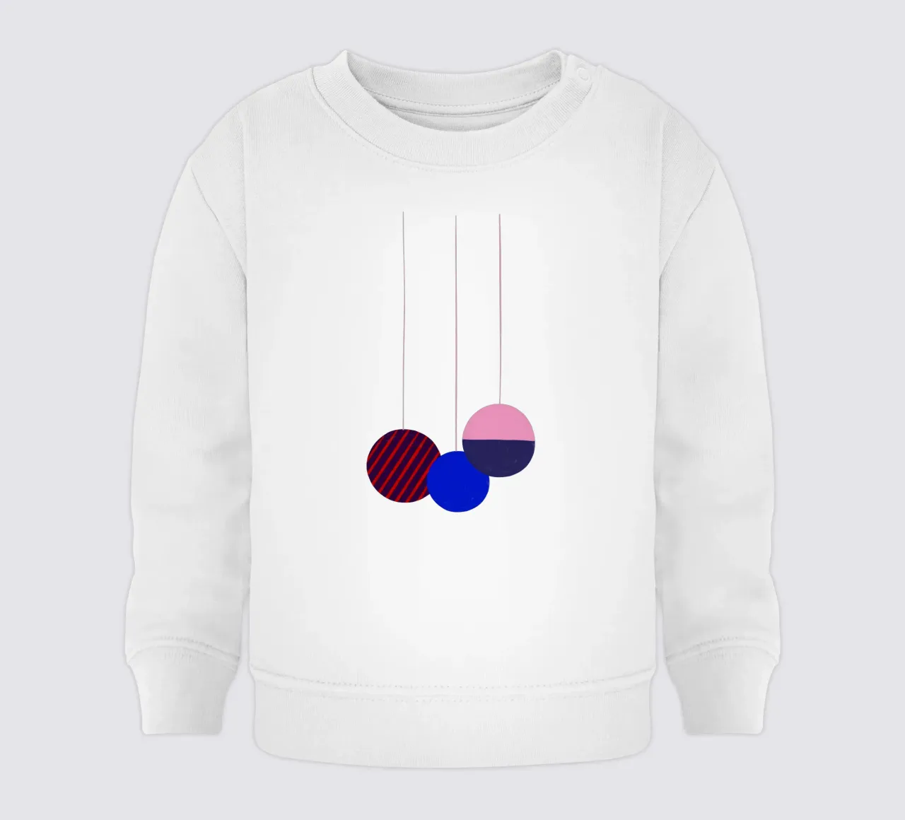 Weihnachtsbaumkugeln Color Block sweat pour bébé de Sophie Augustin Illustration