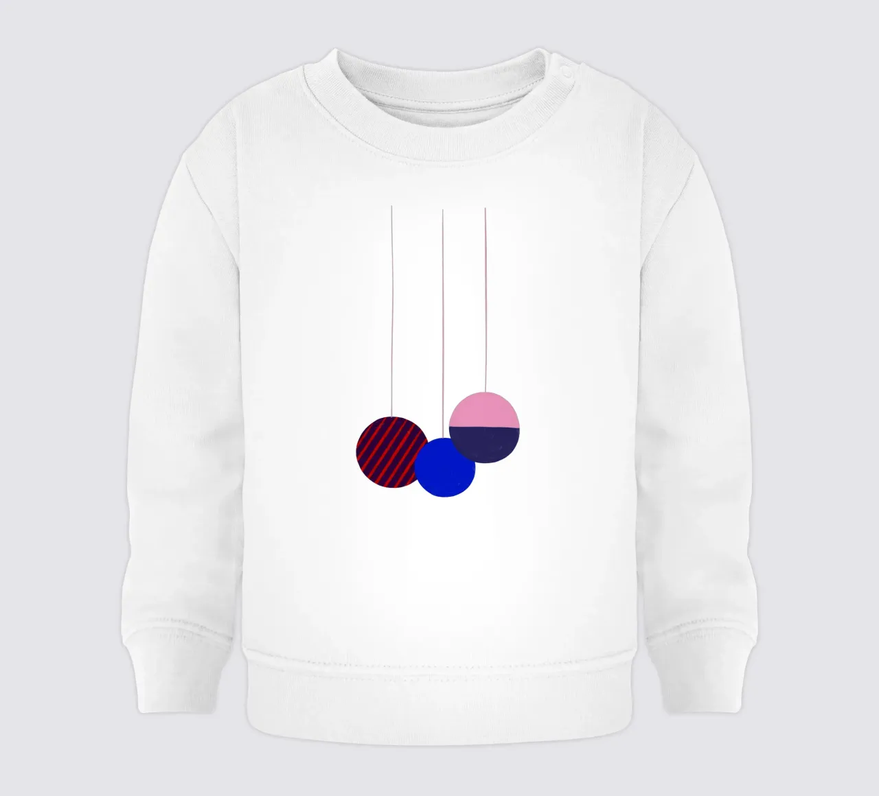 Weihnachtsbaumkugeln Color Block felpa neonato da Sophie Augustin Illustration